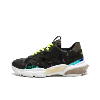 Valentino Bounce Low Top Chunky Sneakers Men's Green Camouflage