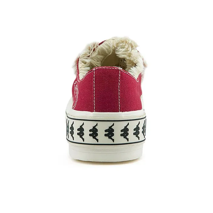 Kappa Anti-Slip And Wear-Resistant Water-Resistant Low-Top Canvas Shoes Unisex Red-6