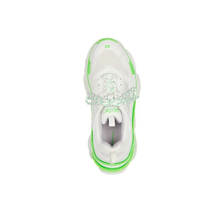Balenciaga Triple S Fluo Green White Women's-3