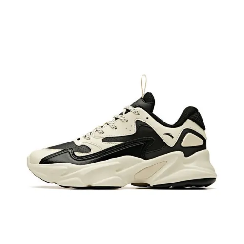 Anta Life Collection Breathable Low Top Chunky Sneakers Women's Black Gray