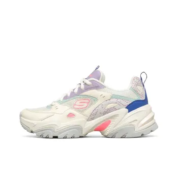 Skechers Stamina V2 Rainbow Mythical Creature Wear Resistant Low Top Chunky Sneakers Women's Natural