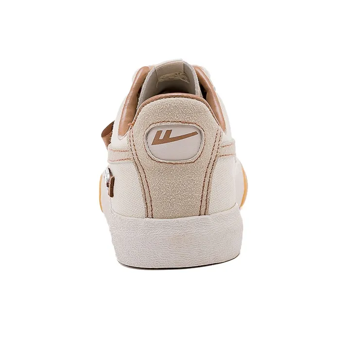 Warrior Ulzzang Trendy Versatile Durable Breathable Low Top Canvas Shoes Unisex Beige Coffee-2