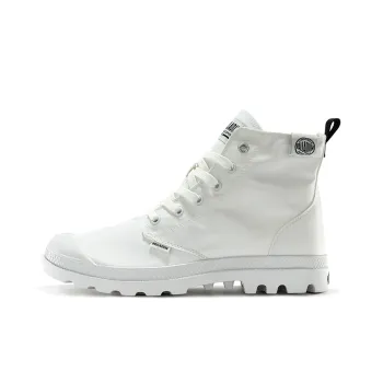 Palladium Mono Chrome III Anti Slip Wear Resistant High Top Canvas Shoes Unisex White