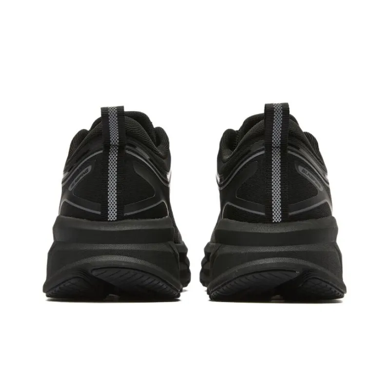 QIAODAN Anti Slip Wear Resistant Low Top Running Shoes Men's Black-3