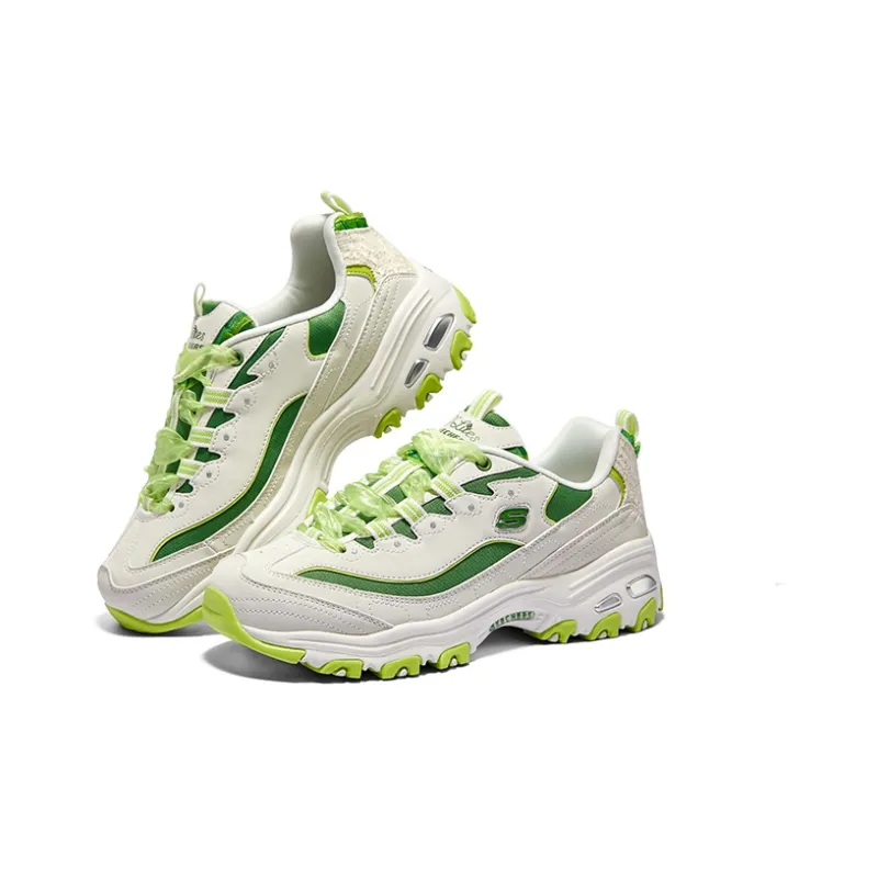 Skechers D'Lites 1.0 Chunky Sneakers 'Beige Green' Women's-3