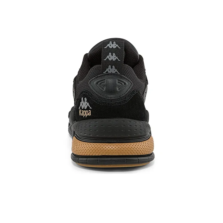 Kappa Cushioning Anti Slip And Wear Resistant Low Top Chunky Sneakers Unisex Black-6