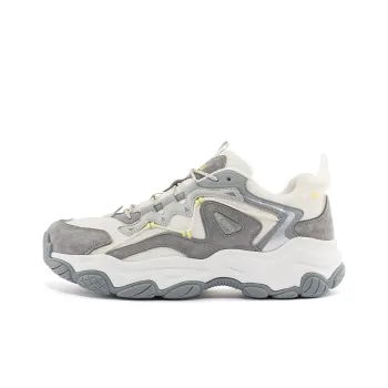 Kappa Cushioning Anti Slip And Wear Resistant Low Top Chunky Sneakers Unisex Gray Beige Yellow