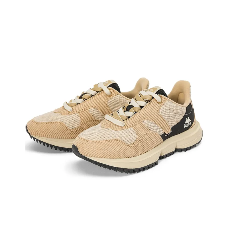 Kappa Slip Resistant, Abrasion Resistant, Lightweight Coverage Low Top Chunky Sneakers Unisex Khaki White-2