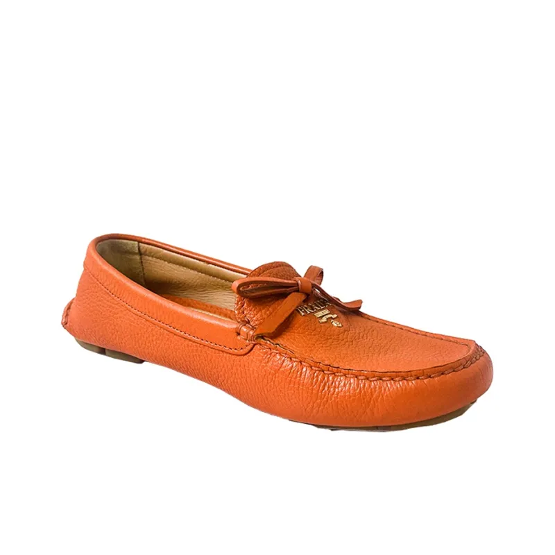 PRADA Casual Single Shoes Women's Orange Red-1
