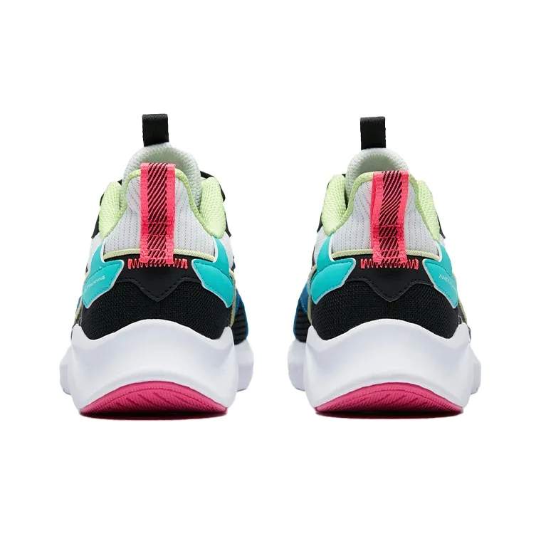ANTA Chunky Sneakers Women's Low Top Black/Fluorescent Aqua/ANTA White-3