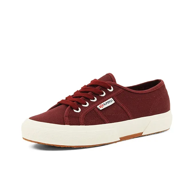 SUPERGA Anti Slip Wear Resistant Low Top Canvas Shoes Unisex Burgundy-2