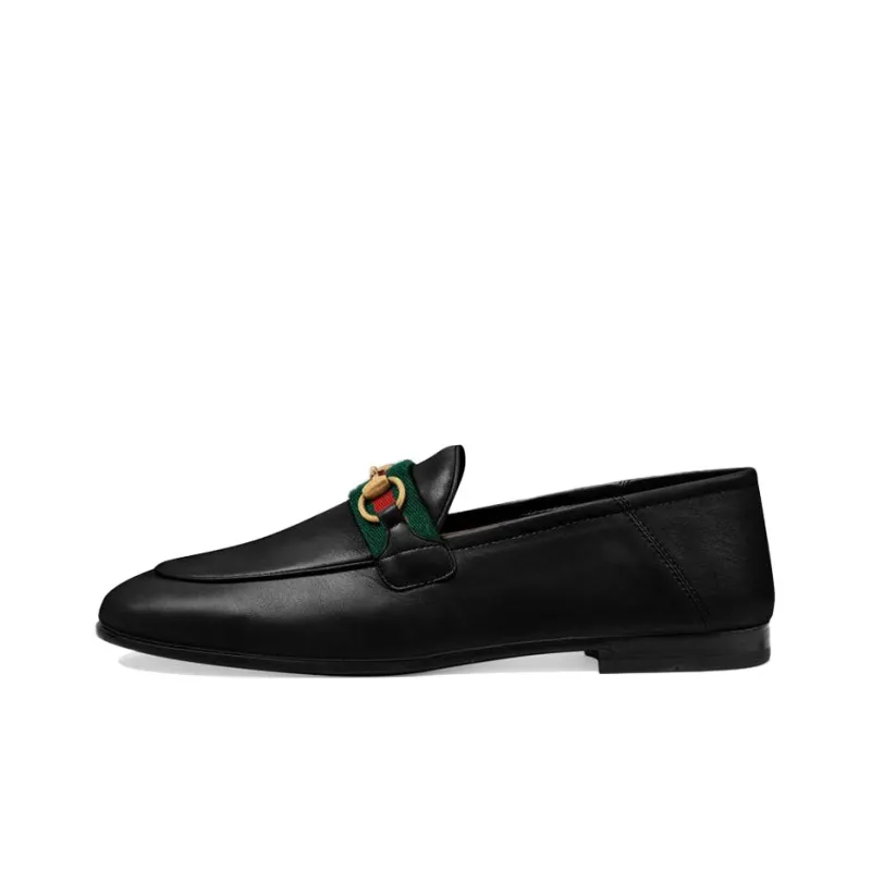 GUCCI Slip On Loafer With Web Black Leather-0
