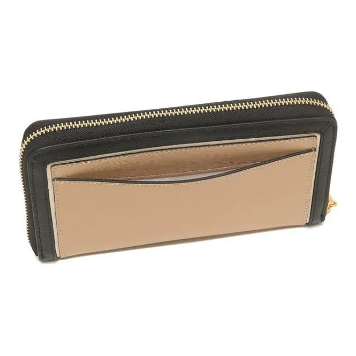 Kate Spade PVC With Leather Clutch Wallet Women's Brown & Black-2