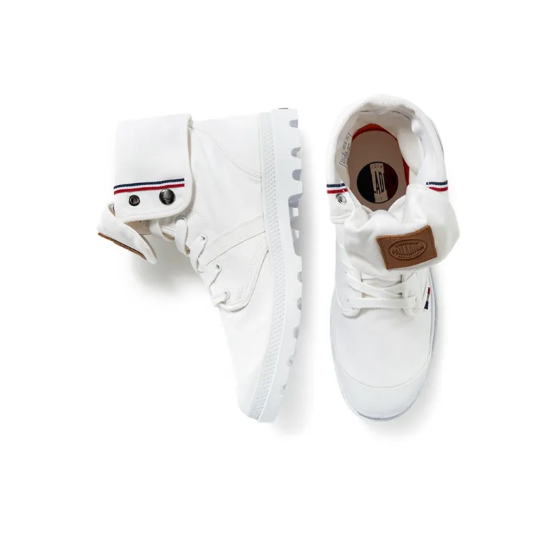 Palladium Pallabrouse Bgy Con Anti Slip Wear Resistant High Top Canvas Shoes Unisex White-2