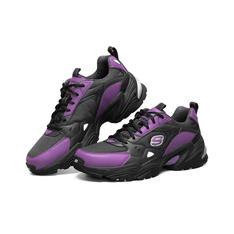 Skechers One Punch Man X Skechers Stamina V2 Low Top Running Shoes Black/Purple-2