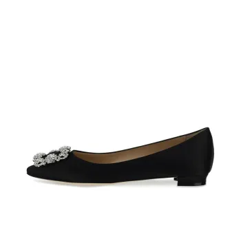 MANOLO BLAHNIK Flat Shoes Women's Black