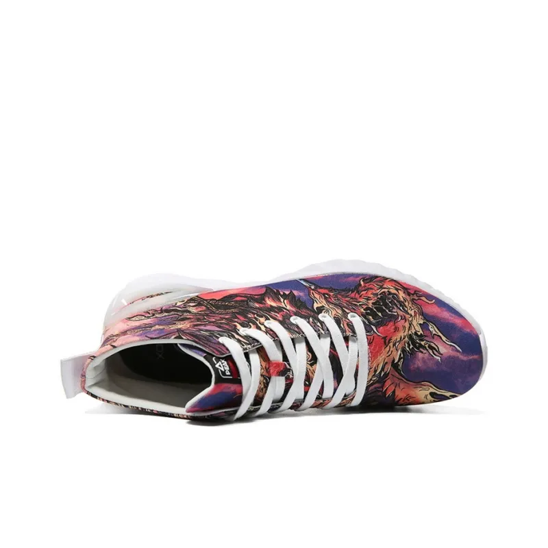 IDX x PEAK State Pole Phoenix Raising Nine Chicks High-Top Canvas Shoes Men's Vermilion Crane-4