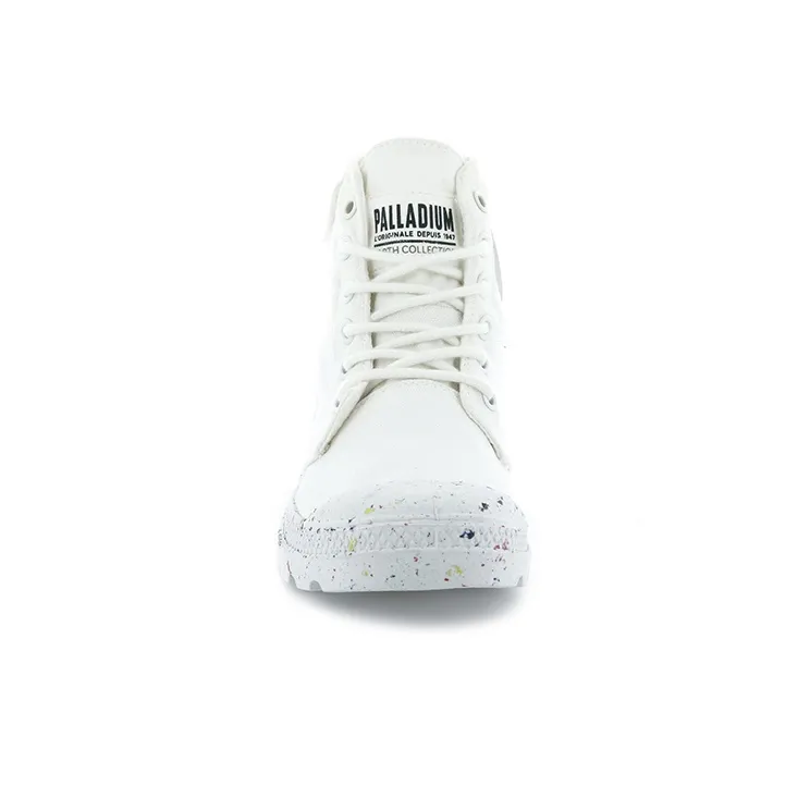 Palladium Pampa Hi Organic Anti-Slip And Wear-Resistant Breathable High-Top Canvas Shoes Women's White-3