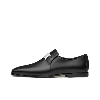 HERMES Dean Casual Single Shoes Men's Black