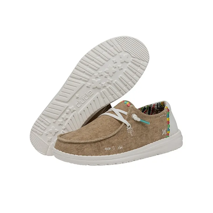 Heydude Women's Casual Shoes Women's Low Top Elegant Yellow-6