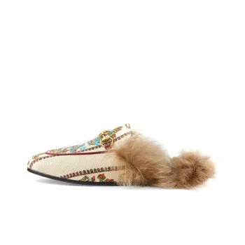 GUCCI Princetown Women's Casual Shoes Women's White Red