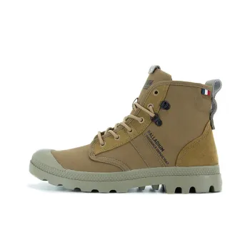 Palladium Pampa Outdoor Boots Unisex High Top Olive Green