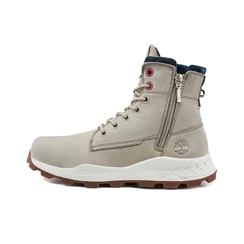 Timberland Brooklyn Side Zip Wide Fit Boots 'Beige Nubuck'-0