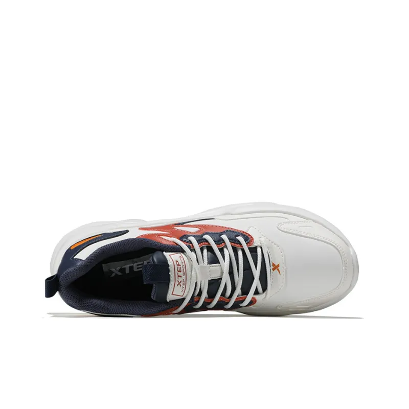 XTEP Chunky Sneakers Men Low Top White/Red/Blue-2