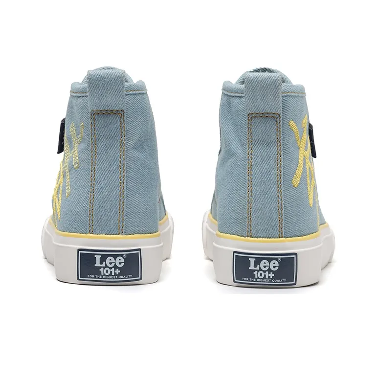 Lee Lightweight And Breathable High Top Canvas Shoes Unisex Light Blue-3