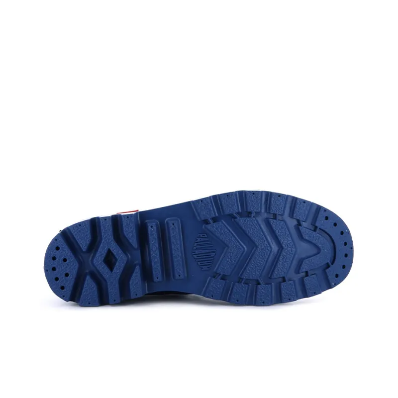 Palladium Pampa Hi Ticket To Earth Anti-Slip Wear-Resistant High-Top Canvas Shoes Unisex Blue-3