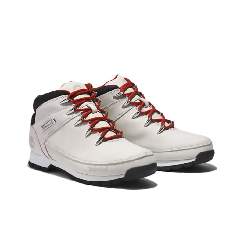 Timberland Euro Sprint Durable Cushioning Ankle-Length Outdoor Boots White Black Red-2