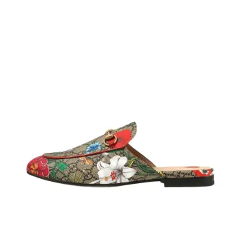 GUCCI Princetown Flat Shoes Casual Shoes Women's Red Brown