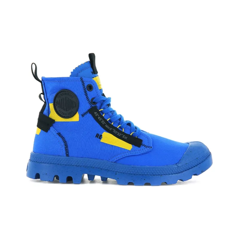 Palladium Pampa Hi Re-Craft Anti-Slip And Wear-Resistant Breathable High-Top Canvas Shoes Unisex Blue-1