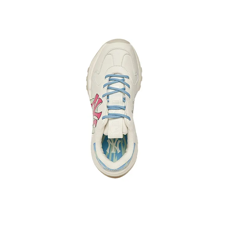 MLB Big Ball Chunky Chunky Sneakers Unisex Low Top White/Blue Color-2