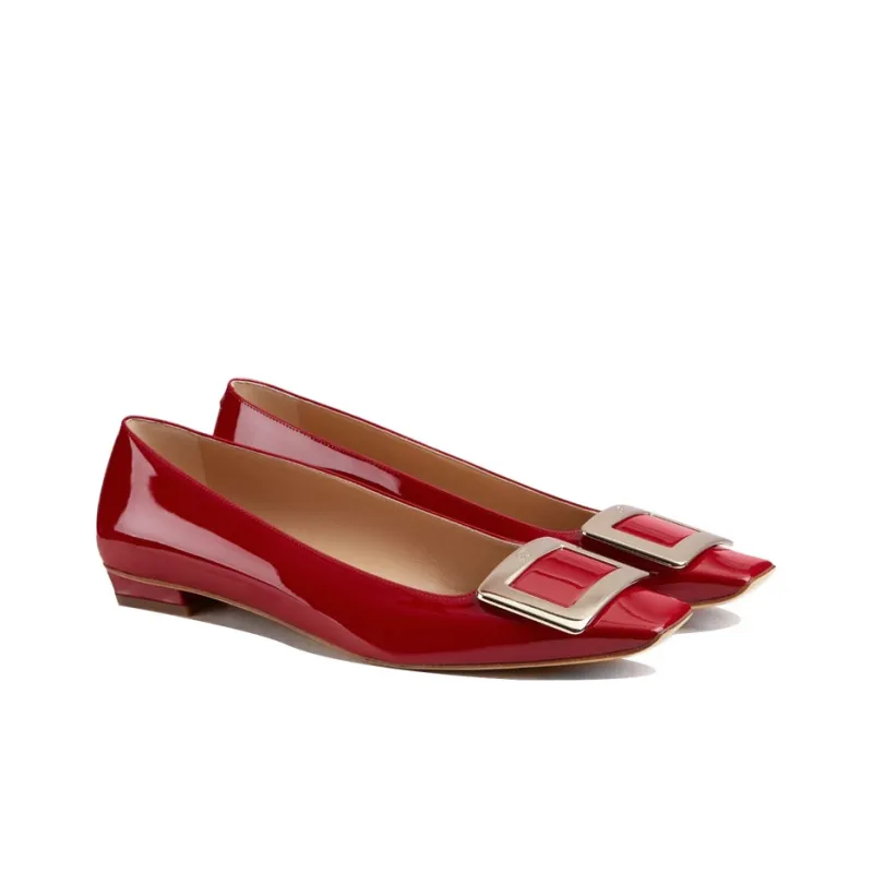 Roger Vivier Belle Vivier Casual Single Shoes Women's Red-3