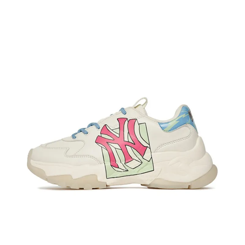 MLB Big Ball Chunky Chunky Sneakers Unisex Low Top White/Blue Color-0