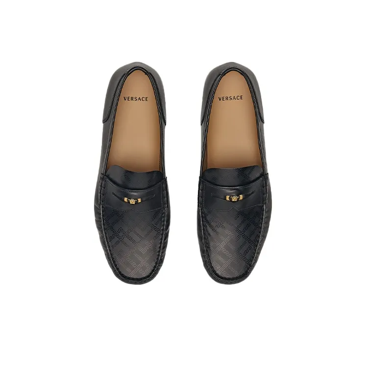 VERSACE Greca Argyle Women's Casual Shoes Men's Black-3