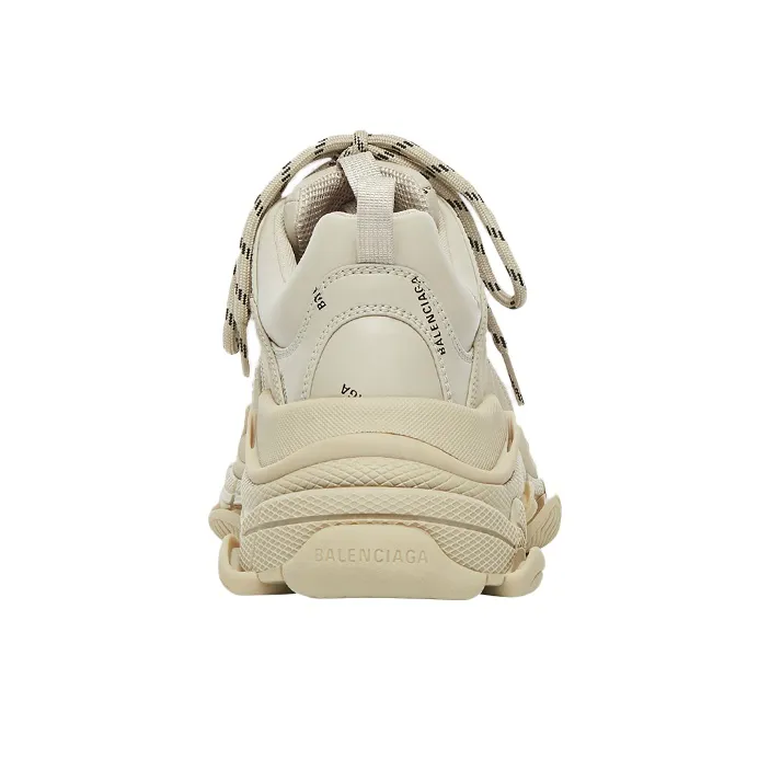 Balenciaga All Over Logo Triple S Beige Women's-3