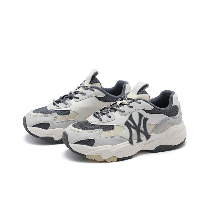 MLB Big Ball Chunky Cushioning Height Increasing Low Top Chunky Sneakers Unisex Gray-2