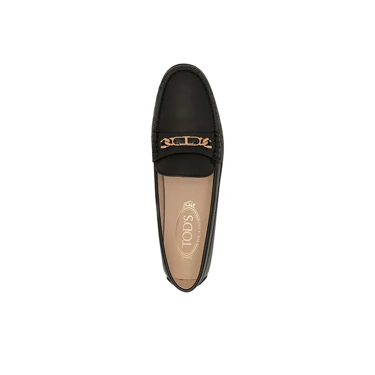 TOD'S Logo-plaque Polished-finish Loafers-4