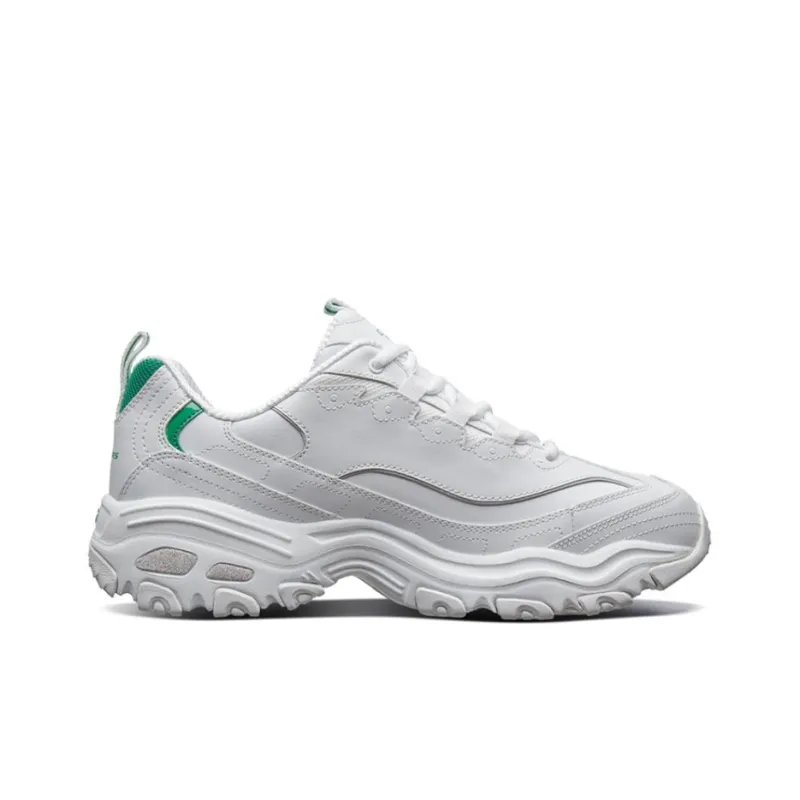 Skechers D'lites 1.0 Running Shoes White/Green-1