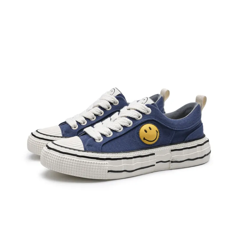 SMILEY Fabric Low-Top Classic Canvas Shoes Men's-2