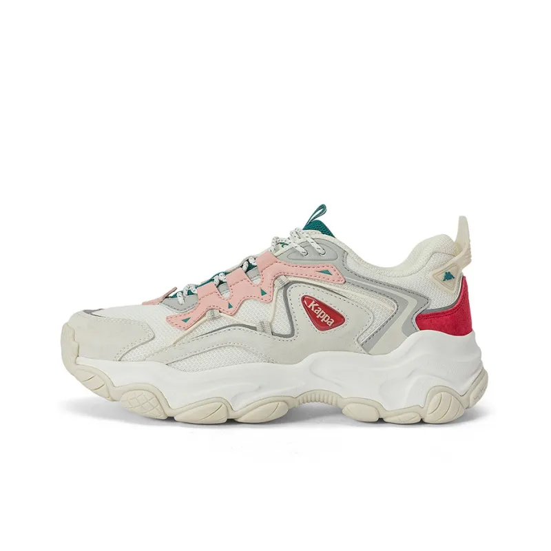 Kappa Abrasion Resistant Low Top Chunky Sneakers Women's Gray Beige Purple-0