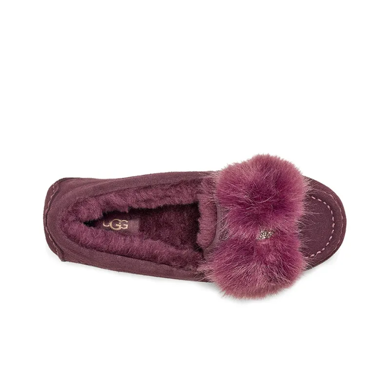 UGG Holiday Ansley Puff Bow 'Purple Red' Women's-4
