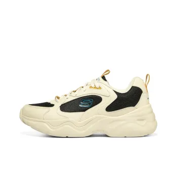 Skechers D'LITES 3.0 AIR Cushioning Anti Slip And Wear Resistant Low Top Chunky Sneakers Men's Natural Black