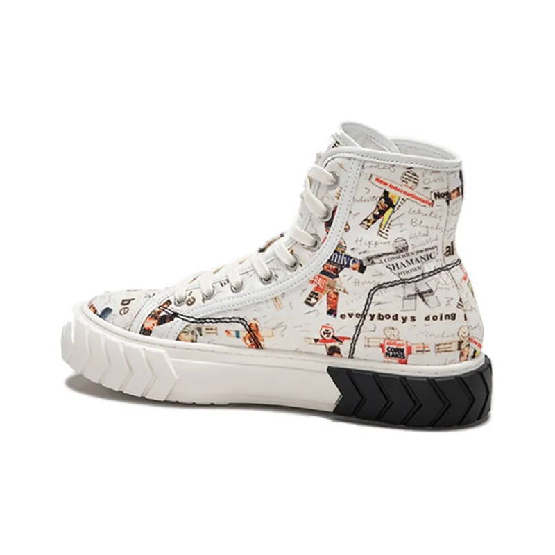 Both Canvas Shoes Women's High Top White-3