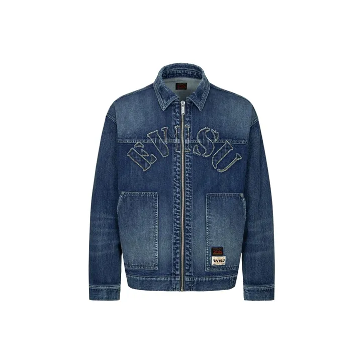 EVISU Denim Jackets Men Denim Blue-1