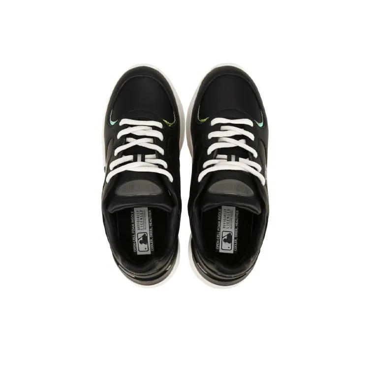 MLB Big Ball Chunky Cookie Anti Slip And Wear Resistant Lightweight Low Top Vintage Chunky Sneakers Unisex Black White-3