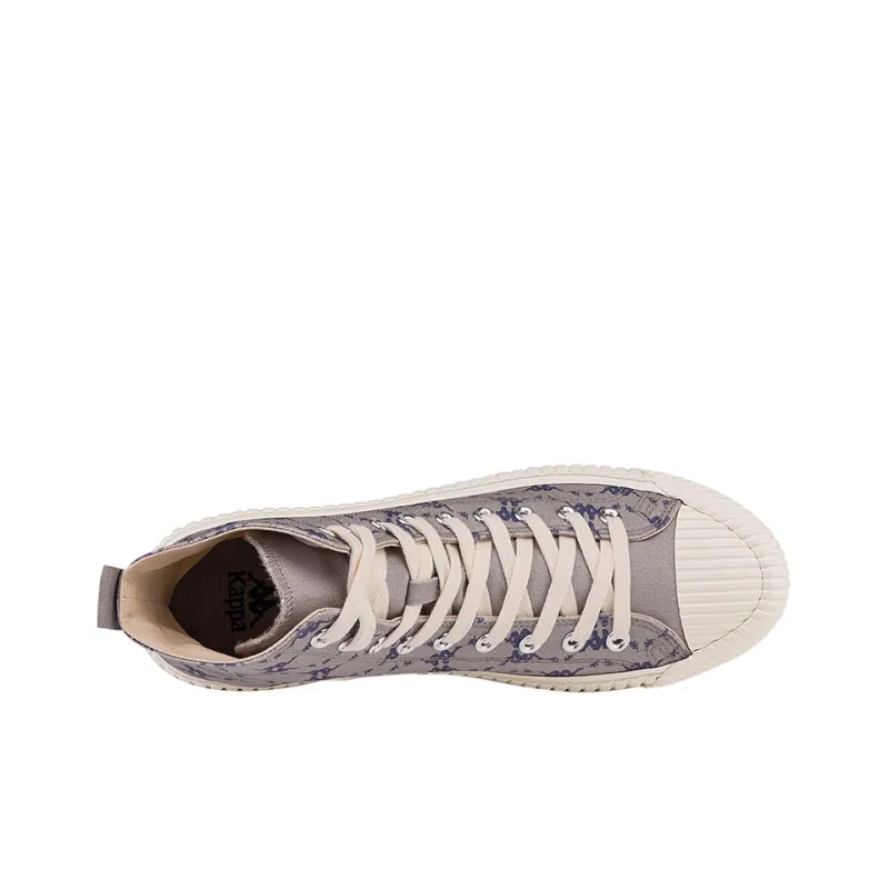 Kappa Wear-Resistant Breathable Coverage High-Top Canvas Shoes Unisex Volcanic Gray-5