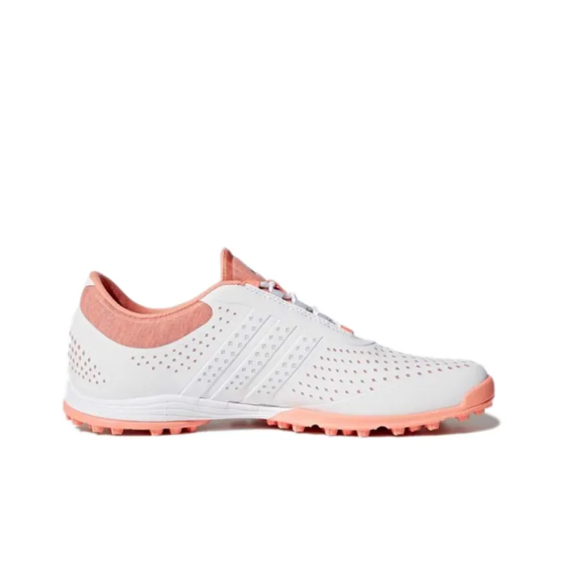 Adidas Adipure Series Golf Shoes Women's Low-Top White/Orange-1